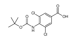 Benzoic acid, 3,5-dichloro-4-[[(1,1-dimethylethoxy)carbonyl]amino]结构式