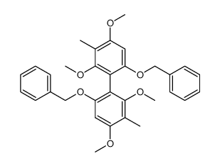 6,6'-dibenzyloxy-2,2',4,4'-tetramethoxy-3,3'-dimethylbiphenyl结构式