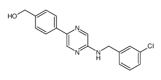 [4-[5-[(3-chlorophenyl)methylamino]pyrazin-2-yl]phenyl]methanol结构式