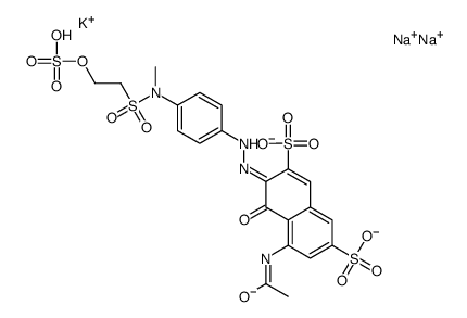5-acetamido-4-hydroxy-3-[[4-[methyl[[2-(sulphooxy)ethyl]sulphonyl]amino]phenyl]azo]naphthalene-2,7-disulphonic acid, potassium sodium salt picture