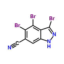 3,4,5-Tribromo-1H-indazole-6-carbonitrile结构式