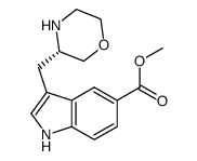 methyl 3-[(3S)-morpholin-3-ylmethyl]-1H-indole-5-carboxylate结构式