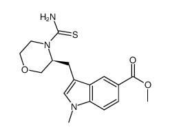 methyl 3-{[(3S)-4-(aminocarbonothioyl)morpholin-3-yl]methyl}-1-methyl-1H-indole-5-carboxylate Structure