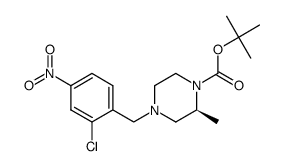 1,1-dimethylethyl (2S)-4-[(2-chloro-4-nitrophenyl)methyl]-2-methyl-1-piperazinecarboxylate Structure