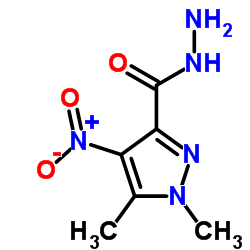 1,5-DIMETHYL-4-NITRO-1 H-PYRAZOLE-3-CARBOXYLIC ACID HYDRAZIDE structure