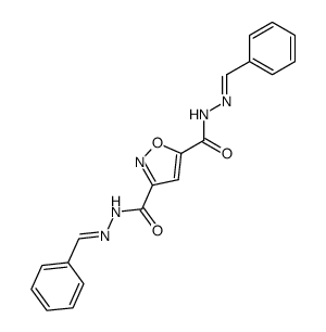 isoxazole-3,5-dicarboxylic acid bis-benzylidenehydrazide Structure