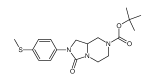 tert-butyl 2-[4-(methylthio)phenyl]-3-oxohexahydroimidazo[1,5-a]pyrazine-7(1H)-carboxylate结构式