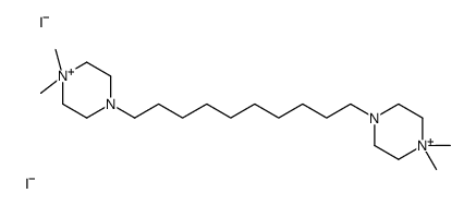 4-[10-(4,4-dimethylpiperazin-4-ium-1-yl)decyl]-1,1-dimethylpiperazin-1-ium,diiodide结构式