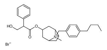 [8-[(4-butylphenyl)methyl]-8-methyl-8-azoniabicyclo[3.2.1]octan-3-yl] 3-hydroxy-2-phenylpropanoate,bromide结构式