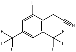 2-氟-4,6-双(三氟甲基)苯乙腈结构式