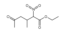 3-methyl-2-nitro-5-oxo-hexanoic acid ethyl ester Structure