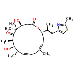 (4S,7R,8S,9S,10Z,13Z,16S)-4,8-Dihydroxy-5,5,7,9,13-pentamethyl-16-[1-(2-methyl-1,3-thiazol-4-yl)-1-propen-2-yl]oxacyclohexadeca-10,13-diene-2,6-dione Structure