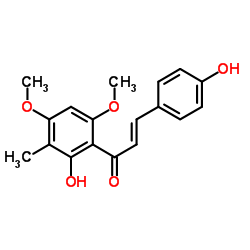 (2E)-1-(2-羟基-4,6-二甲氧基-3-甲基苯基)-3-(4-羟基苯基)-2-丙烯-1-酮结构式