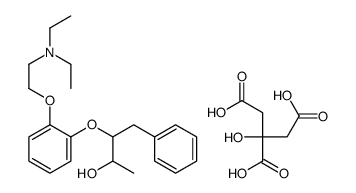 3-carboxy-3,5-dihydroxy-5-oxopentanoate,diethyl-[2-[2-(3-hydroxy-1-phenylbutan-2-yl)oxyphenoxy]ethyl]azanium Structure