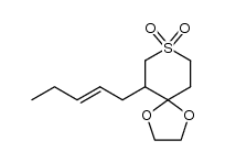 6-[(E)-2-pentenyl]-1,4-dioxa-8-thiaspiro[4.5]decane 8,8-dioxide结构式