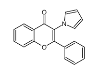 4H-1-Benzopyran-4-one,2-phenyl-3-(1H-pyrrol-1-yl)-(9CI) structure