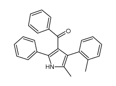 [5-Methyl-2-phenyl-4-(2-tolyl)-3-pyrrolyl]phenylketon结构式