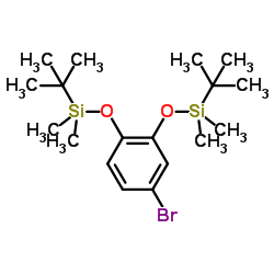 4-Bromo-1,2-bis[[(1,1-dimethylethyl)dimethylsilyl]oxy]benzene structure