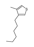 3-hexyl-4-methylthiophene Structure