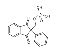(1,3-dioxo-2-phenyl-2,3-dihydro-1H-inden-2-yl)methyl dihydrogen phosphate Structure