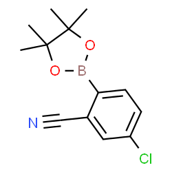 5-Chloro-2-(4,4,5,5-tetramethyl-1,3,2-dioxaborolan-2-yl)benzonitrile结构式