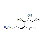 (2S,3S,4R,5S,6S)-2-(3-氨基丙基)-6-甲基四氢-2H-吡喃-3,4,5-三醇结构式