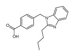 4-[(2-butylbenzimidazol-1-yl)methyl]benzoic acid Structure