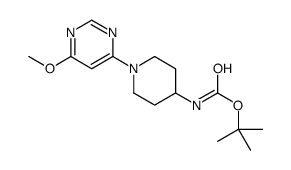 [1-(6-Methoxy-pyrimidin-4-yl)-piperidin-4-yl]-carbamic acid tert-butyl ester结构式