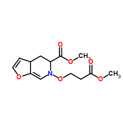 Methyl 6-(3-methoxy-3-oxopropoxy)-3a,4,5,6-tetrahydrofuro[2,3-c]pyridine-5-carboxylate结构式