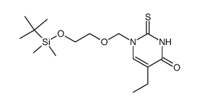 1-((2-(tert-butyldimethylsiloxy)ethoxy)methyl)-5-ethyl-2-thiouracil Structure