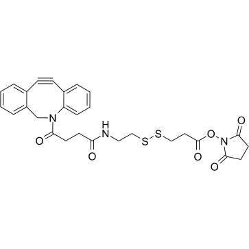 DBCO-CONH-S-S-NHS ester structure