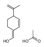 acetic acid,(4-prop-1-en-2-ylcyclohex-2-en-1-ylidene)methanol结构式