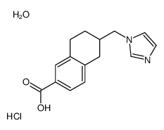 6-(imidazol-1-ylmethyl)-5,6,7,8-tetrahydronaphthalene-2-carboxylic acid,hydrate,hydrochloride结构式