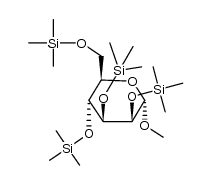 Methyl 2-O,3-O,4-O,6-O-tetrakis(trimethylsilyl)-α-D-mannopyranoside结构式