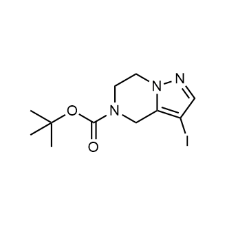 tert-Butyl 3-iodo-6,7-dihydropyrazolo[1,5-a]pyrazine-5(4H)-carboxylate structure