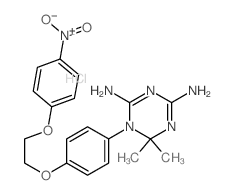 6,6-dimethyl-1-[4-[2-(4-nitrophenoxy)ethoxy]phenyl]-1,3,5-triazine-2,4-diamine structure