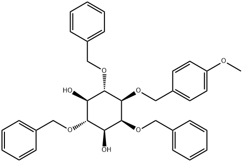 myo-Inositol, 1-O-(4-methoxyphenyl)methyl-2,4,6-tris-O-(phenylmethyl)- structure