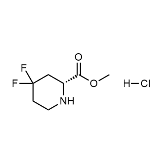 Methyl (R)-4,4-difluoropiperidine-2-carboxylate hydrochloride structure