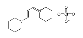 1-(3-piperidin-1-ium-1-ylideneprop-1-enyl)piperidine,perchlorate Structure