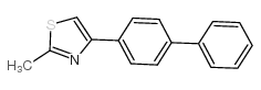 4-(4-联苯基)-2-甲基噻唑结构式