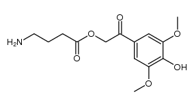 2-(4-hydroxy-3,5-dimethoxyphenyl)-2-oxoethyl 4-aminobutanoate结构式