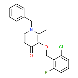 1-Benzyl-3-[(2-chloro-6-fluorobenzyl)oxy]-2-methyl-4(1H)-pyridinone结构式