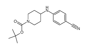 TERT-BUTYL 4-(4-CYANOPHENYLAMINO)PIPERIDINE-1-CARBOXYLATE结构式