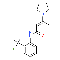 3-PYRROLIDIN-1-YL-BUT-2-ENOIC ACID (2-TRIFLUOROMETHYL-PHENYL)-AMIDE结构式