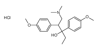 1-(dimethylamino)-2,3-bis(4-methoxyphenyl)pentan-3-ol,hydrochloride结构式