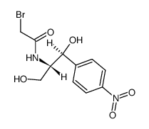 bromoacetic acid-[(1RS,2RS)-2-hydroxy-1-hydroxymethyl-2-(4-nitro-phenyl)-ethylamide] Structure