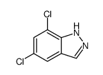 1H-Indazole, 5,7-dichloro- structure