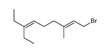 1-bromo-7-ethyl-3-methylnona-2,6-diene结构式