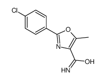 2-(4-chlorophenyl)-5-methyl-1,3-oxazole-4-carboxamide结构式