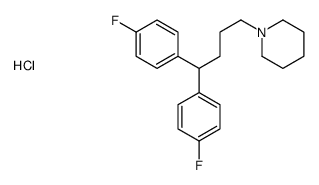 1-[4,4-bis(4-fluorophenyl)butyl]piperidine,hydrochloride Structure